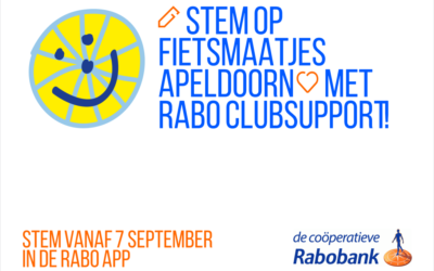Rabo ClubSupport 2026 – Stem vanaf 7 september op Fietsmaatjes Apeldoorn