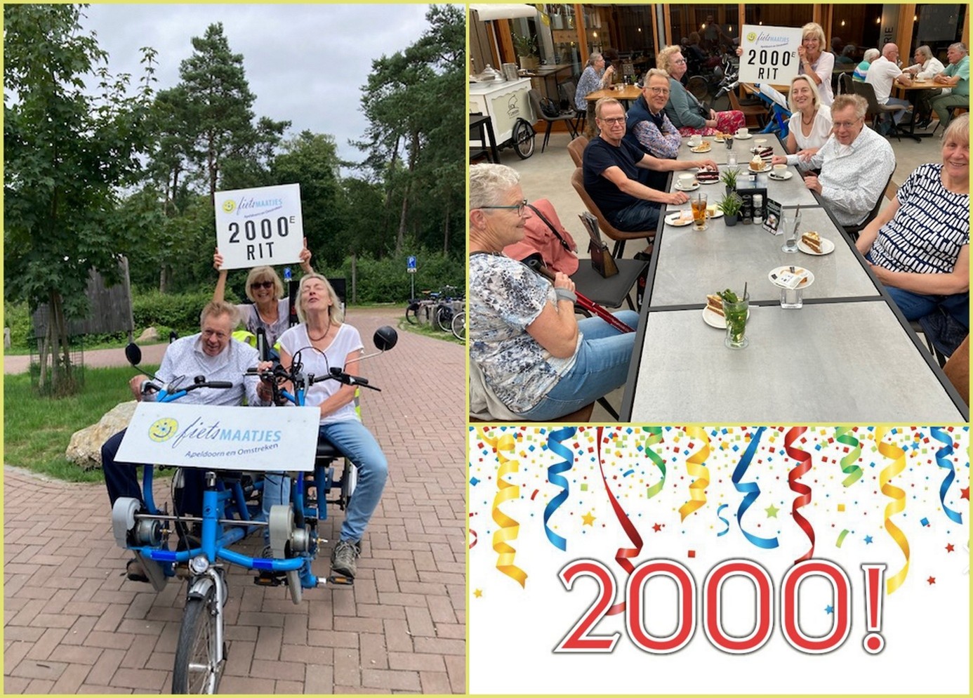 Viering van de 2000e fietsrit